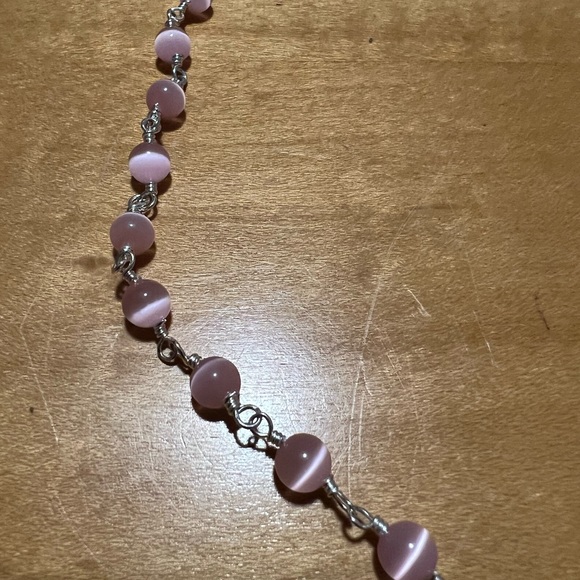 ONE BRAND NEW 18” STERLING SILVER & GLASS BEADS NECKLACE CTM11 - Picture 4 of 5